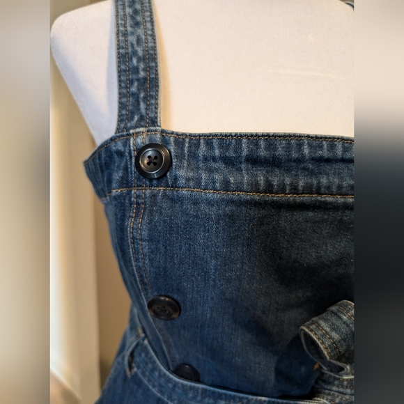 JCREW 💙DENIM💙 BUTTON TRENCH DRESS // SIZE 6 - Picture 2 of 8